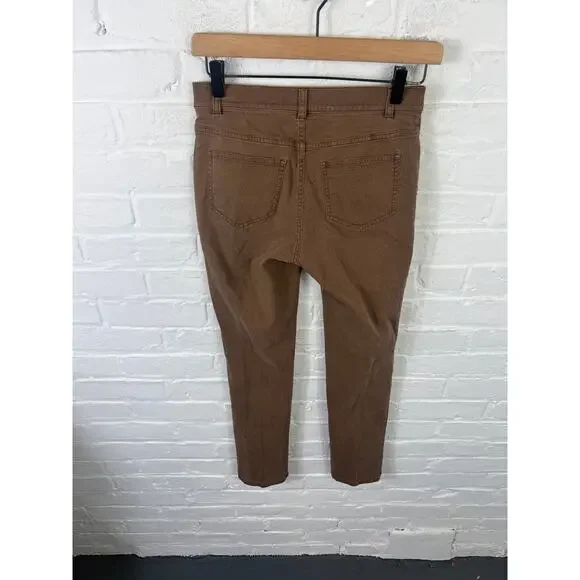 Lafayette 148 Women's Trouser Pants Straight Leg Mid Rise Brown Size 4 Petite - Picture 3 of 5